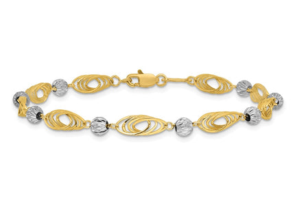 14k Two-tone Bracelets Style FB1349 - Classique Jewelry Inc.