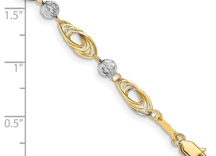 14k Two-tone Bracelets Style FB1349 - Classique Jewelry Inc.