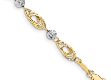 14k Two-tone Bracelets Style FB1349 - Classique Jewelry Inc.