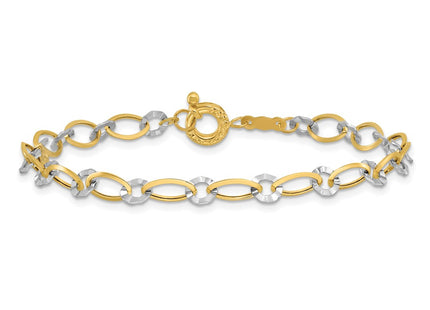14k Two-tone Bracelets Style FB1353 - Classique Jewelry Inc.
