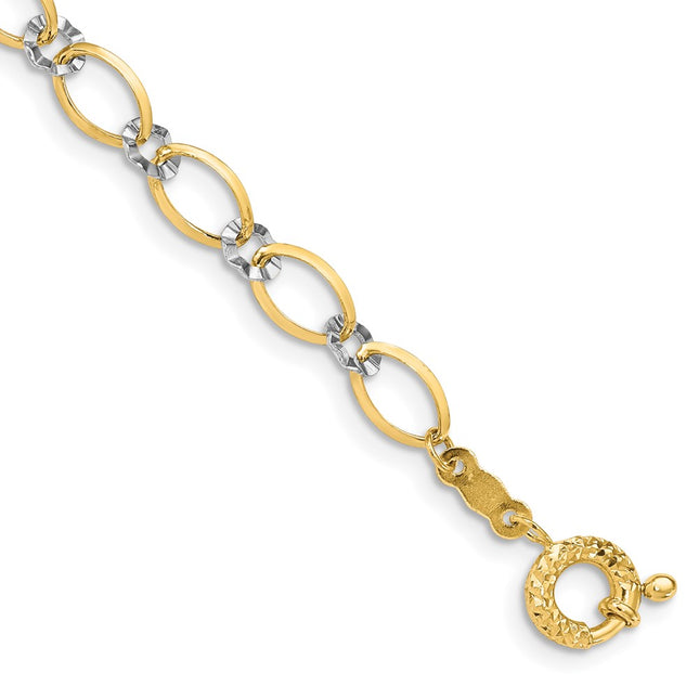 14k Two-tone Bracelets Style FB1353 - Classique Jewelry Inc.