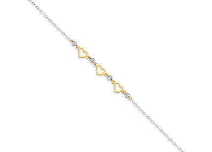 14k Two-tone Bracelets Style FB1356 - Classique Jewelry Inc.