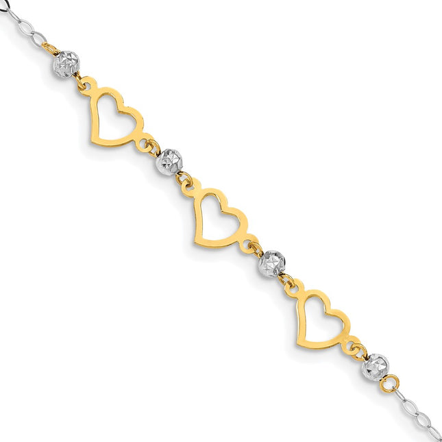 14k Two-tone Bracelets Style FB1356 - Classique Jewelry Inc.