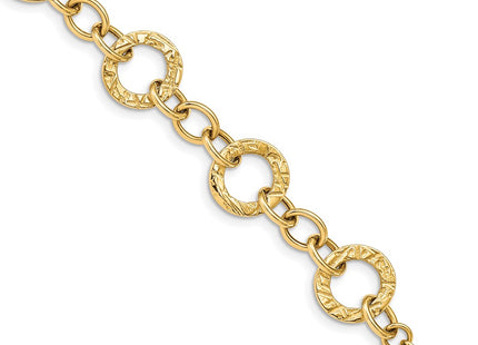 14k Yellow Gold Bracelets Style FB1396 - Classique Jewelry Inc.