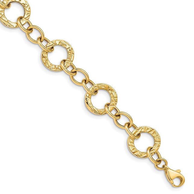 14k Yellow Gold Bracelets Style FB1396 - Classique Jewelry Inc.