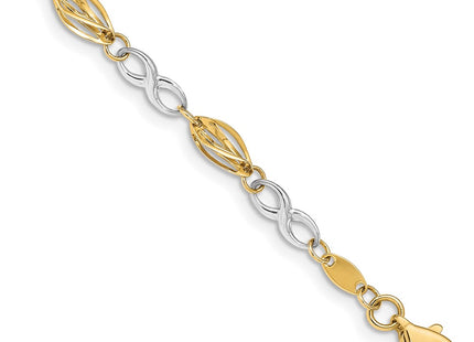 14k Two-tone Bracelets Style FB1417 - Classique Jewelry Inc.