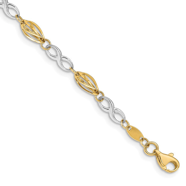 14k Two-tone Bracelets Style FB1417 - Classique Jewelry Inc.