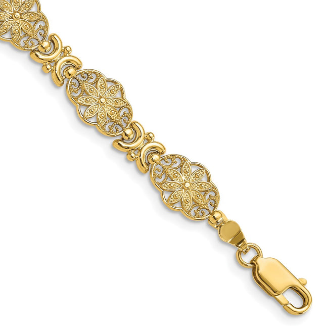 14k Yellow Gold Bracelets Style FB1449 - Classique Jewelry Inc.