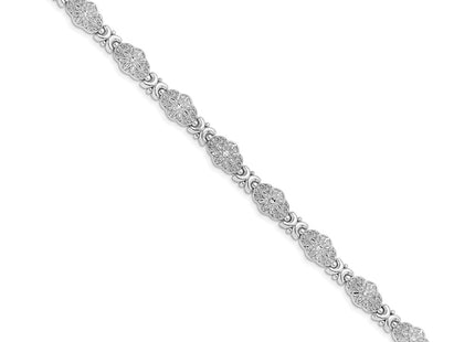 14k White Gold Bracelets Style FB1449W - Classique Jewelry Inc.