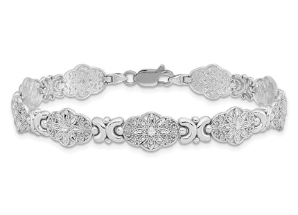 14k White Gold Bracelets Style FB1449W - Classique Jewelry Inc.