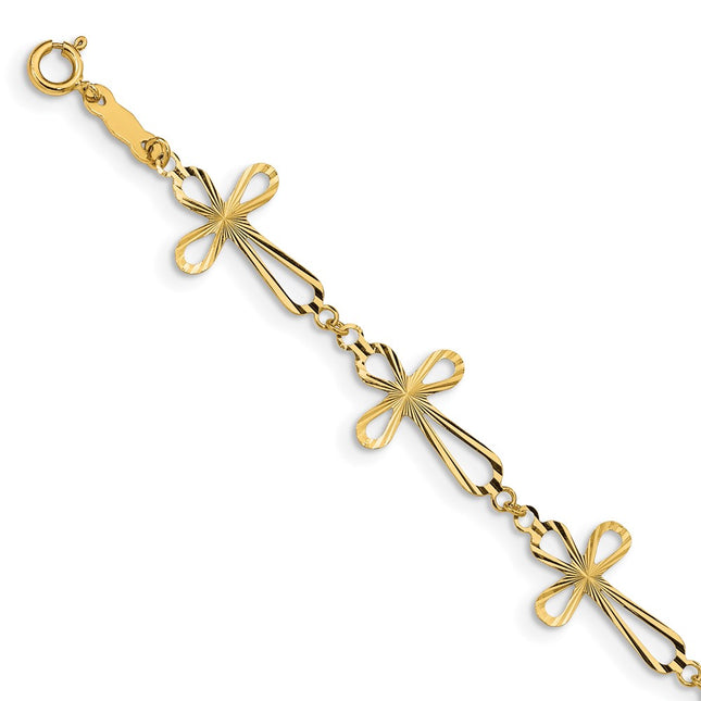 14k Yellow Gold Bracelets Style FB1457 - Classique Jewelry Inc.