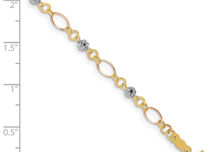 14k Tri-Color Bracelets Style FB1467Y - Classique Jewelry Inc.