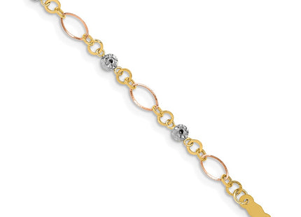 14k Tri-Color Bracelets Style FB1467Y - Classique Jewelry Inc.