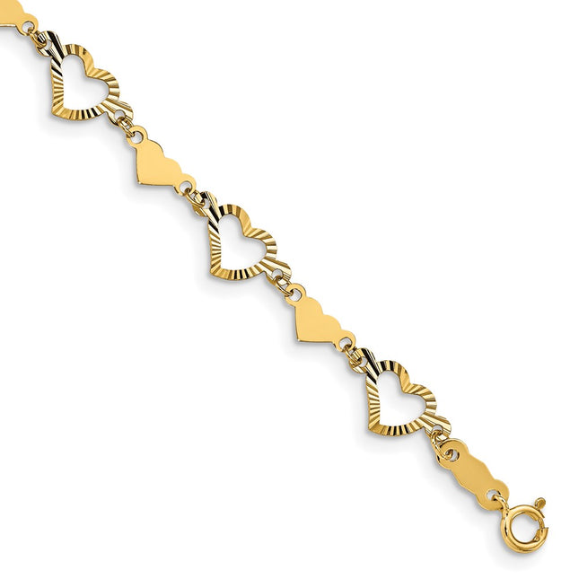 14k Yellow Gold Bracelets Style FB1481 - Classique Jewelry Inc.
