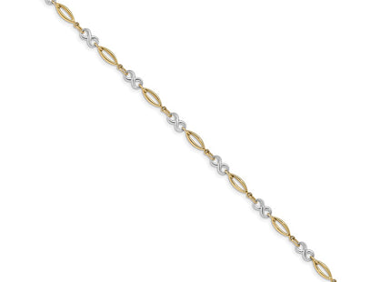 14k Two-tone Bracelets Style FB1486 - Classique Jewelry Inc.