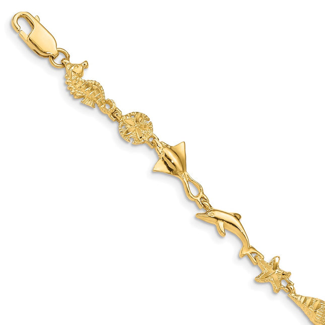 14k Yellow Gold Bracelets Style FB1494 - Classique Jewelry Inc.
