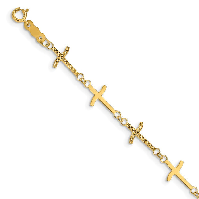 14k Yellow Gold Bracelets Style FB1498 - Classique Jewelry Inc.