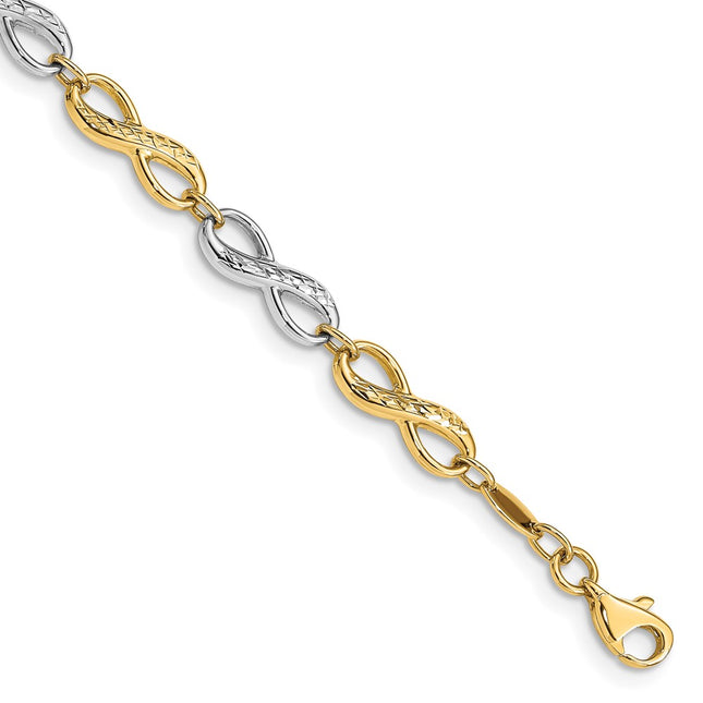 14k Two-tone Bracelets Style FB1521 - Classique Jewelry Inc.