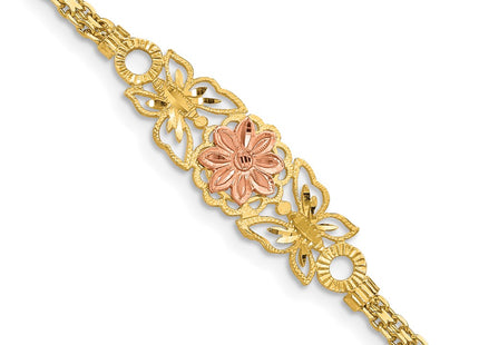 14k Two-tone Chain Bracelets Style FB1524 - Classique Jewelry Inc.