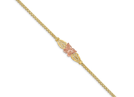 14k Two-tone Chain Bracelets Style FB1525 - Classique Jewelry Inc.
