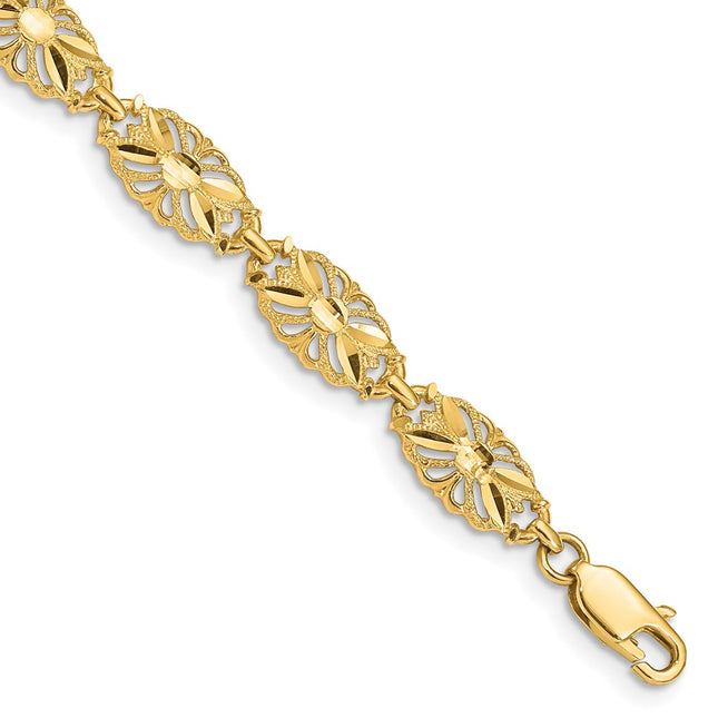 14k Yellow Gold Bracelets Style FB1537 - Classique Jewelry Inc.