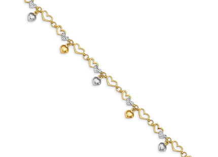 14k Yellow & Rhodium Bracelets Style FB1541 - Classique Jewelry Inc.