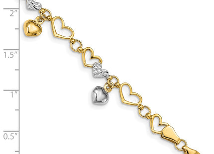14k Yellow & Rhodium Bracelets Style FB1541 - Classique Jewelry Inc.