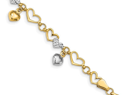 14k Yellow & Rhodium Bracelets Style FB1541 - Classique Jewelry Inc.
