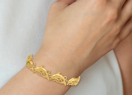 14k Yellow Gold Bracelets Style FB1596 - Classique Jewelry Inc.