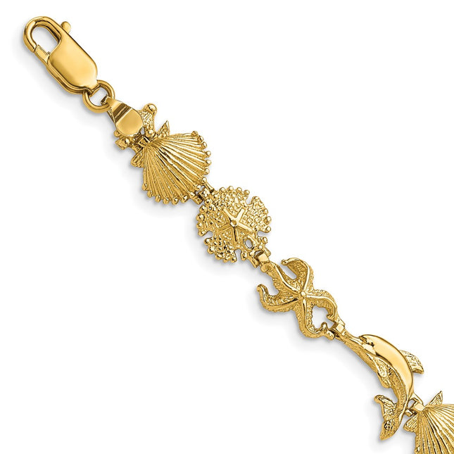 14k Yellow Gold Bracelets Style FB1608 - Classique Jewelry Inc.