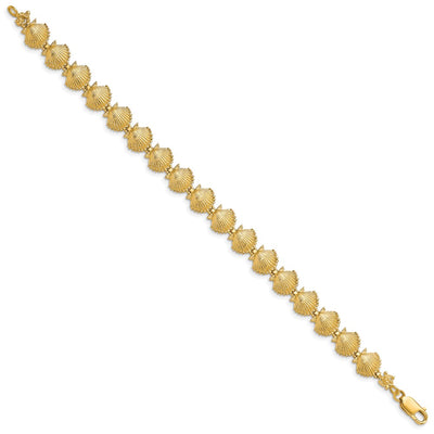 14K Polished Scallop Shell Bracelet