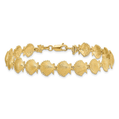 14K Polished Scallop Shell Bracelet