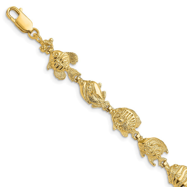14k Yellow Gold Bracelets Style FB1645 - Classique Jewelry Inc.
