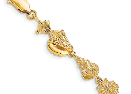 14k Polished Assorted Sea Shells