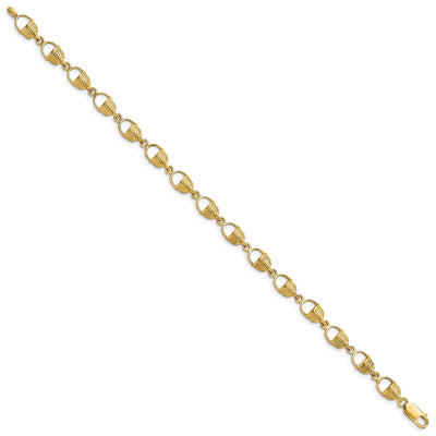 14K Polished Nantucket Basket Bracelet