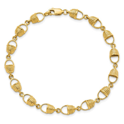 14K Polished Nantucket Basket Bracelet