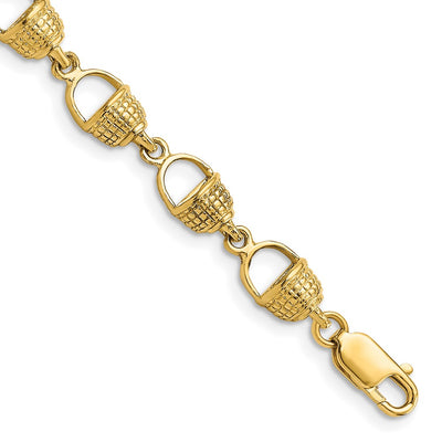 14K Polished Nantucket Basket Bracelet