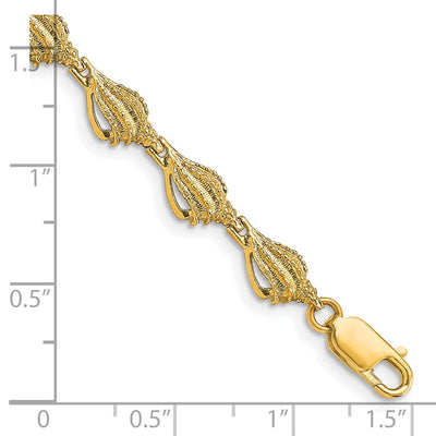 14K Textured Conch Shell Bracelet