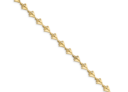 14k Polished Sailboat Bracelet