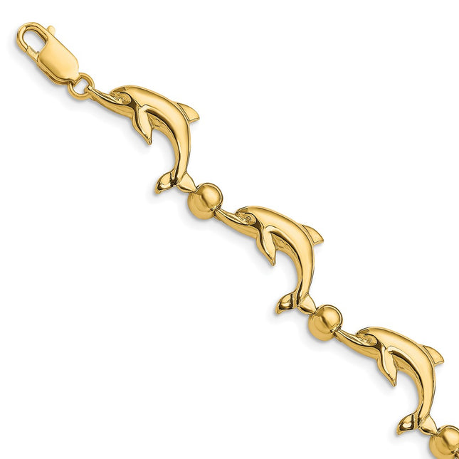 14k Yellow Gold Bracelets Style FB1776 - Classique Jewelry Inc.