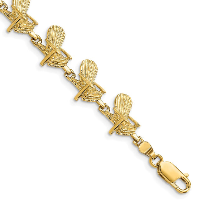 14k Yellow Gold Bracelets Style FB1783 - Classique Jewelry Inc.