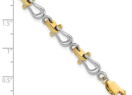 14k Two-tone Bracelets Style FB1842 - Classique Jewelry Inc.