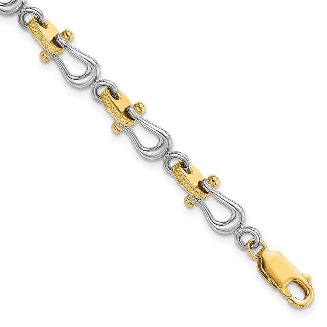 14k Two-tone Bracelets Style FB1842 - Classique Jewelry Inc.
