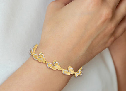 14k Yellow & Rhodium Bracelets Style FB1845 - Classique Jewelry Inc.