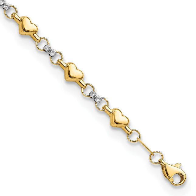 14k Two-tone Bracelets Style FB1871 - Classique Jewelry Inc.