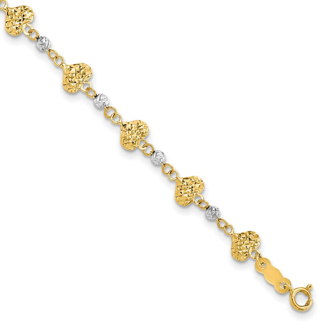 14k Two-tone Bracelets Style FB1872 - Classique Jewelry Inc.