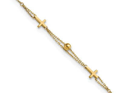 14k Yellow Gold Bracelets Style FB1875 - Classique Jewelry Inc.