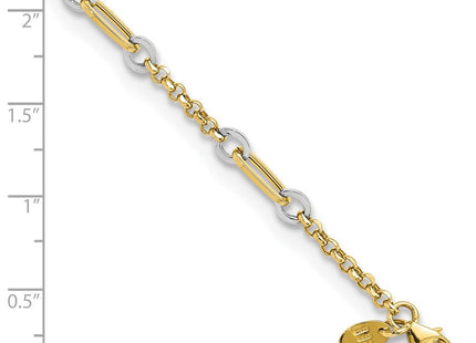 14k Two-tone Chain Bracelets Style FB1884 - Classique Jewelry Inc.