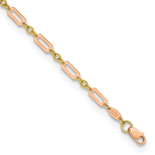 14k Two-tone Bracelets Style FB1885Y - Classique Jewelry Inc.