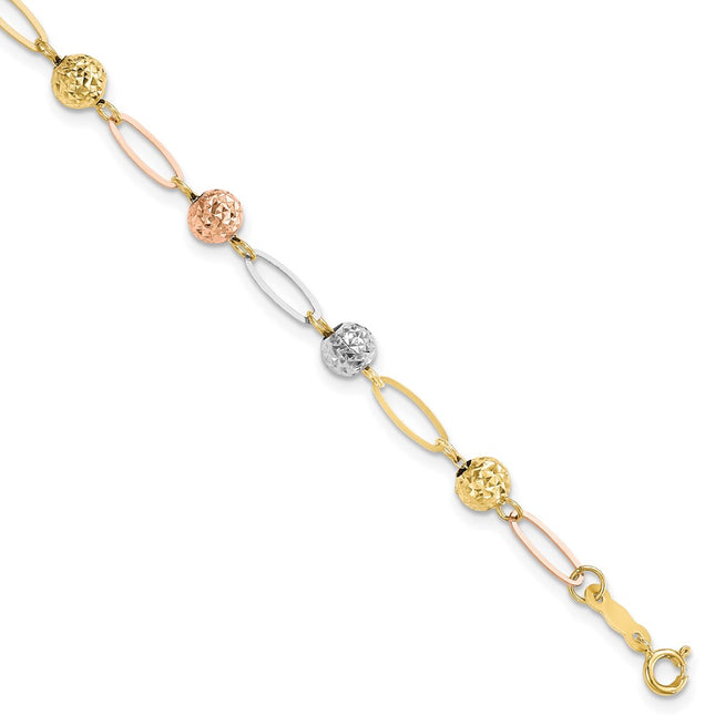 14k Tri-Color Bracelets Style FB1892 - Classique Jewelry Inc.